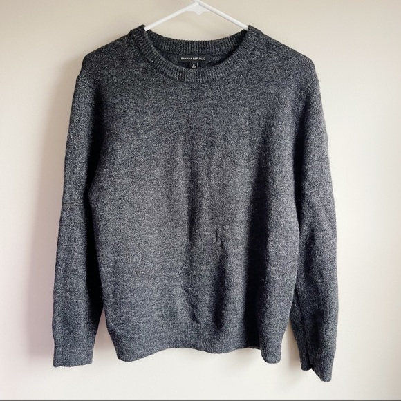 Banana Republic Sweaters - Banana Republic Gray Metallic Mohair Blend Sweater